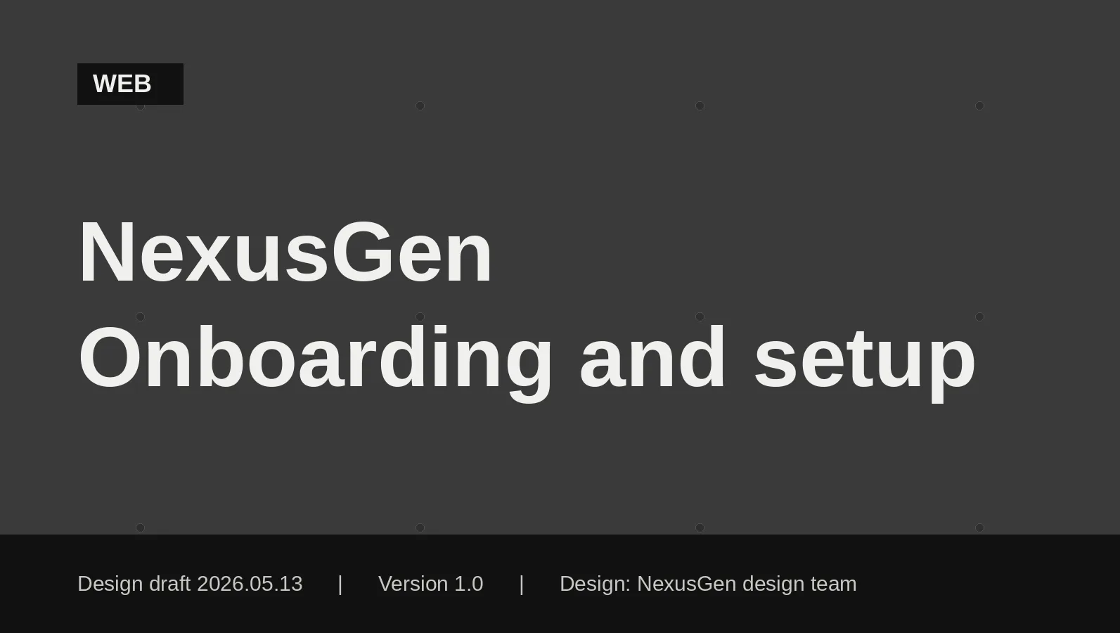Cover of the Onboarding design file